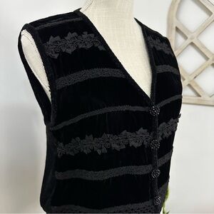 Vintage Lianne Barnes Black Vest Women’s Size Medium